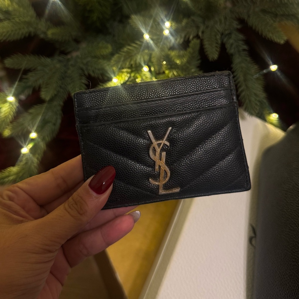 Yves Saint Laurent Black Caviar Card Holder